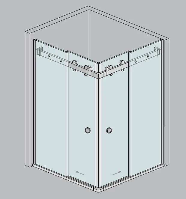 Cabine de Dus - Cabina de dus 90° - SN02