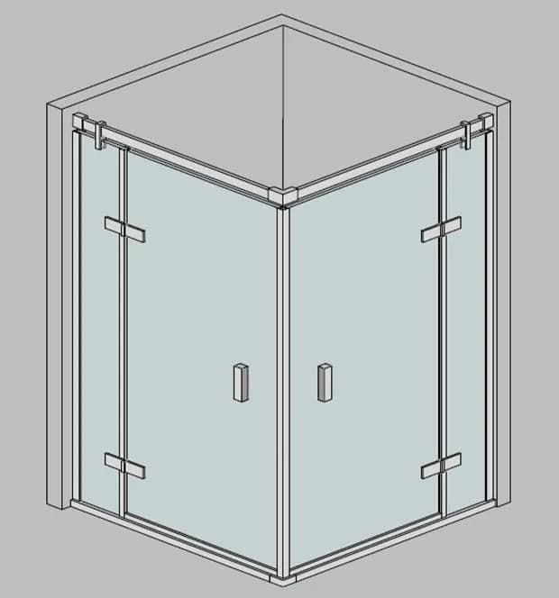 Cabine de Dus - Cabina de dus pe colt - B09